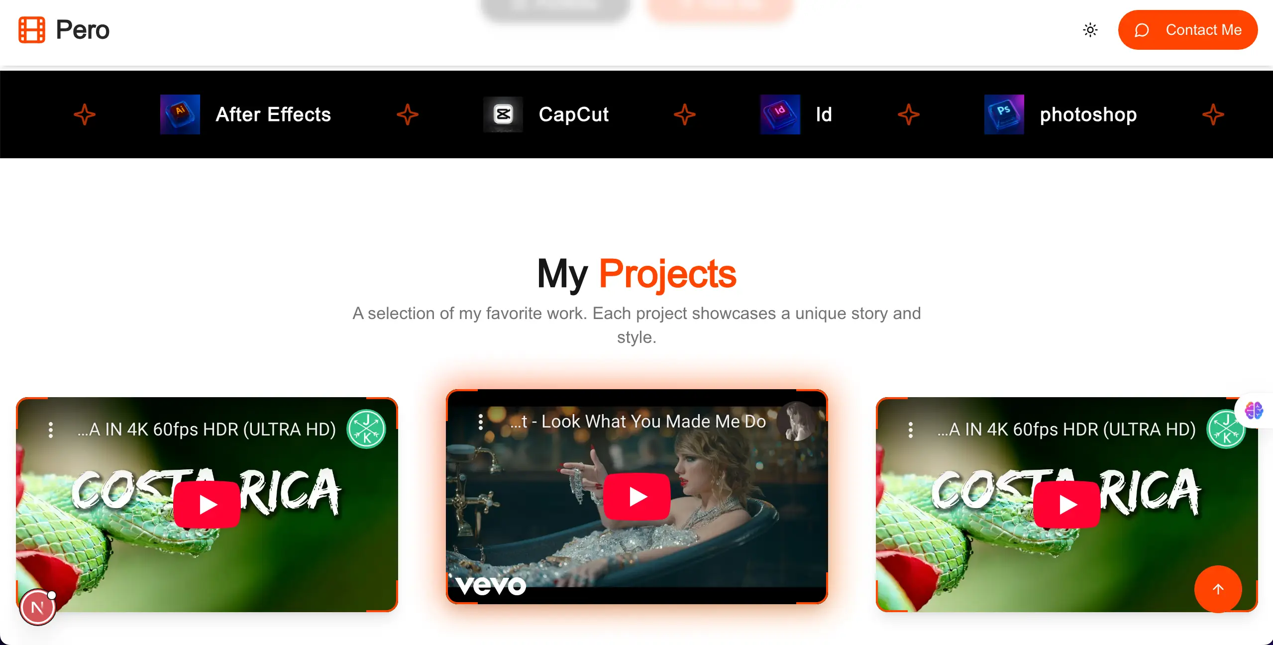 💻 Responsive Portfolio + dark&light mode support  📱🖥️  - View 2