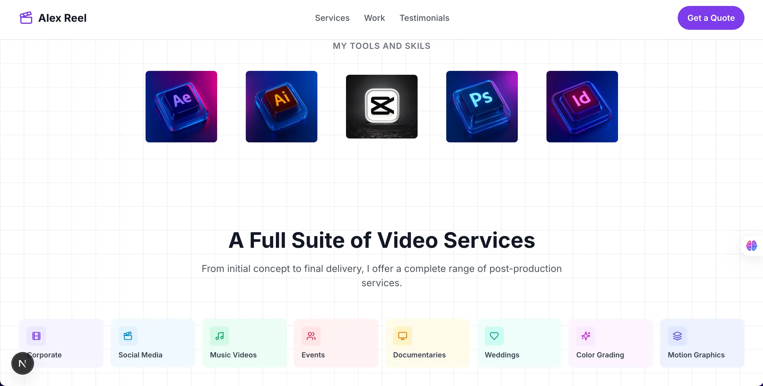 ✨ stunning   Portfolio website  - View 2