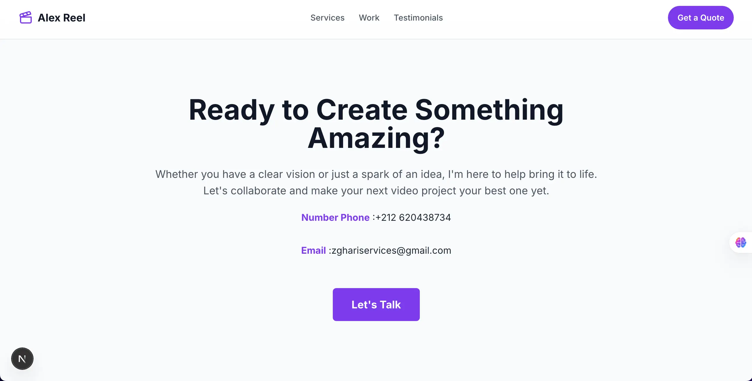 ✨ stunning   Portfolio website  - View 4